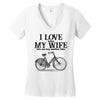 i love when my wife lets me buy another bike Women's V-Neck T-Shirt