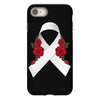 lung cancer white ribbon iPhone 8 Case