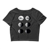 the phases of the moon of laika dog Crop Top