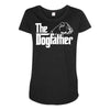 the dogfather   boxer Maternity Scoop Neck T-shirt