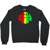 rasta skull and crossbones Crewneck Sweatshirt