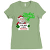 heapy new year funny santa claus christmas Ladies Fitted T-Shirt