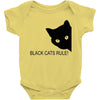 black cats rule Baby Bodysuit