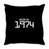 made in 1974 birthday celebration funny retro Throw Pillow