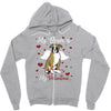 my boxer is my valentine1 Zipper Hoodie