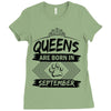 Queens Are Born In September Ladies Fitted T-Shirt