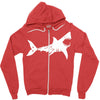 shark 'bite me' Zipper Hoodie