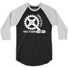 born to cycle forced to work 3/4 Sleeve Shirt