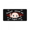 August Peeking Out Baby Boy License Plate