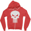 the punisher long sleeves Zipper Hoodie