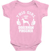 This Girl Loves Her Doberman Pinscher Baby Onesie