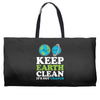 keep earth clean it's not uranus kawaii planets Weekender Totes