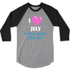 i love july especially the 4th 3/4 Sleeve Shirt