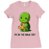 ninja diet (green) Ladies Fitted T-Shirt