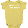my will to live starts monday Baby Onesie