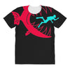 monster fish eats diver All Over Women's T-shirt