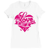 love (3) Ladies Fitted T-Shirt