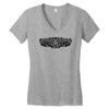pinstripe 2 skull humor funny Women's V-Neck T-Shirt