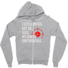 i still mis my ex but my aim is improving Zipper Hoodie