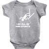 i do all my own stunts ski Baby Onesie