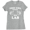 this girl loves her lab Ladies Fitted T-Shirt