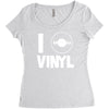 i love vinyl Women's Triblend Scoop T-shirt