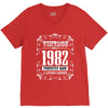 vintage made in 1982 perfectly aged a living legend V-Neck Tee