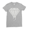 dripping diamond Ladies Fitted T-Shirt