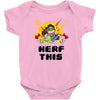 gamer gremlin stole pog Baby Onesie