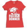 ted fick dich donner Ladies Fitted T-Shirt