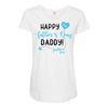 Happy First Father's Day Daddy Maternity Scoop Neck T-shirt