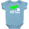 dino fast food  fun Baby Onesie