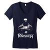black and white Women's V-Neck T-Shirt