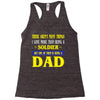 soldier dad Racerback Tank