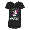 Born Unicorns-Born August Maternity Scoop Neck T-shirt