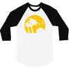 beach silhouette birds sand sunset 3/4 Sleeve Shirt