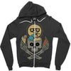 summer skull Zipper Hoodie