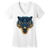 tiger fire Women's V-Neck T-Shirt