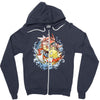shining splash koi Zipper Hoodie