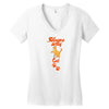 Sleeps With Cat Women's V-Neck T-Shirt