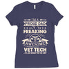 proud vet tech dad Ladies Fitted T-Shirt