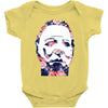 michael myers floral mask Baby Bodysuit