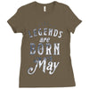 legends are born in may funny Ladies Fitted T-Shirt