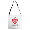 IM LOVE GAMES Adjustable Strap Totes