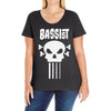 bassist skull Ladies Curvy T-Shirt
