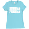 sunday funday party funny tee Ladies Fitted T-Shirt