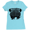 training to beat goku Ladies Fitted T-Shirt