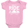 born to ride funny Baby Onesie