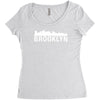 brooklyn city skyline silhouette Women's Triblend Scoop T-shirt