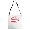 enjoy cocaine funny gray Adjustable Strap Totes